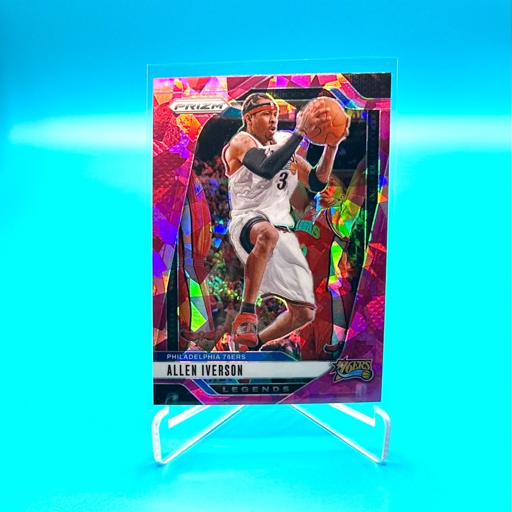 2024-25 Panini Prizm🔥Allen Iverson🔥Pink Cracked Ice Prizm! 🤩